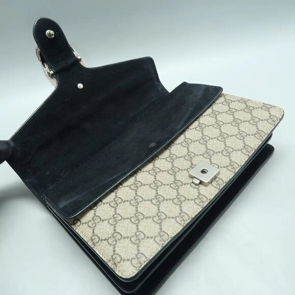 GUCCI Dionysus Brown Canvas Shoulder Bag 1004-021325 - Picture 9 of 12